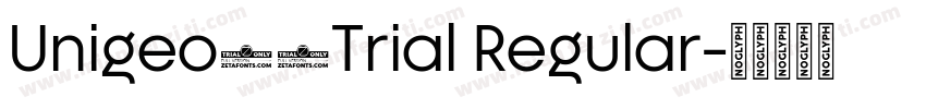 Unigeo64Trial Regular字体转换